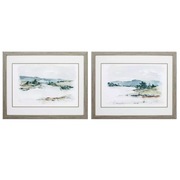 Watercolor Landscape Study Painting, 2 styles